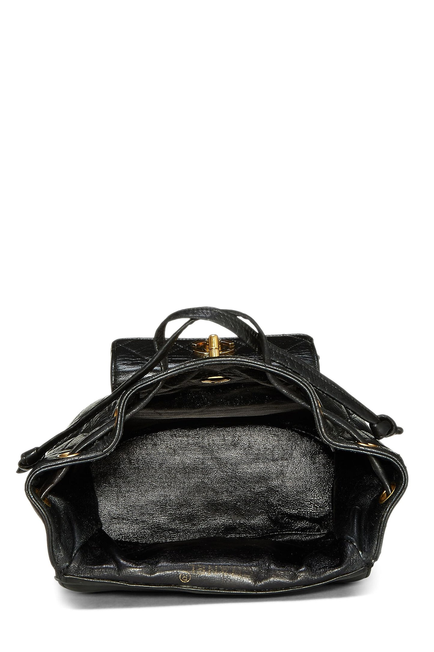 Chanel,  Black Quilted Lambskin 'CC' Classic Backpack Medium, Black