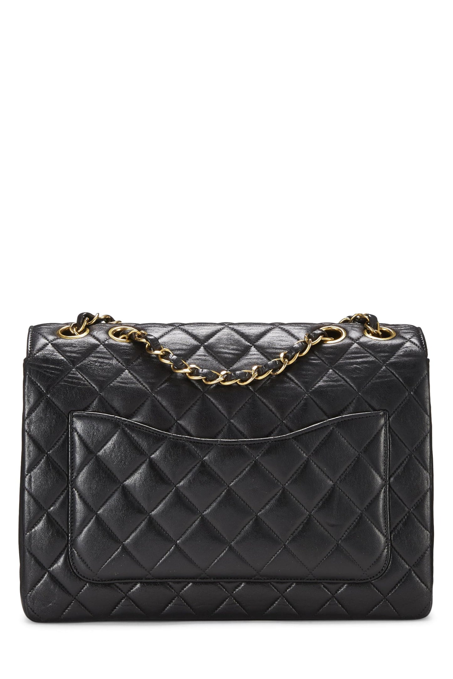 Chanel,  Black Quilted Lambskin Paris Limited Flap Medium, Black