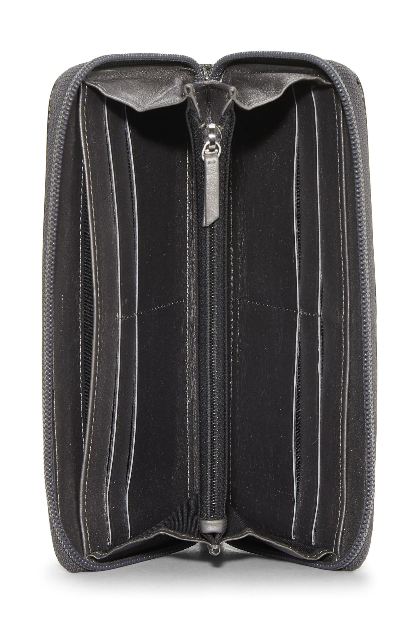 Chanel,  Silver Caviar Timeless 'CC' Wallet, Grey
