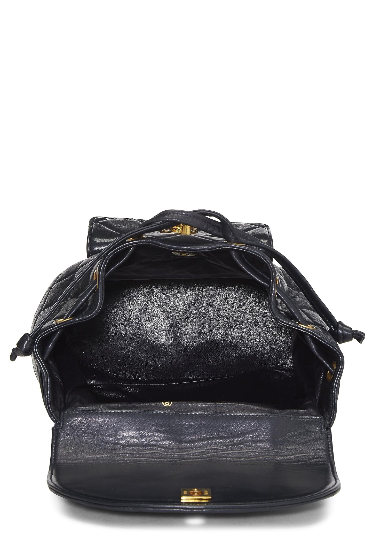 Chanel,  Black Quilted Lambskin 'CC' Classic Backpack Small, Black