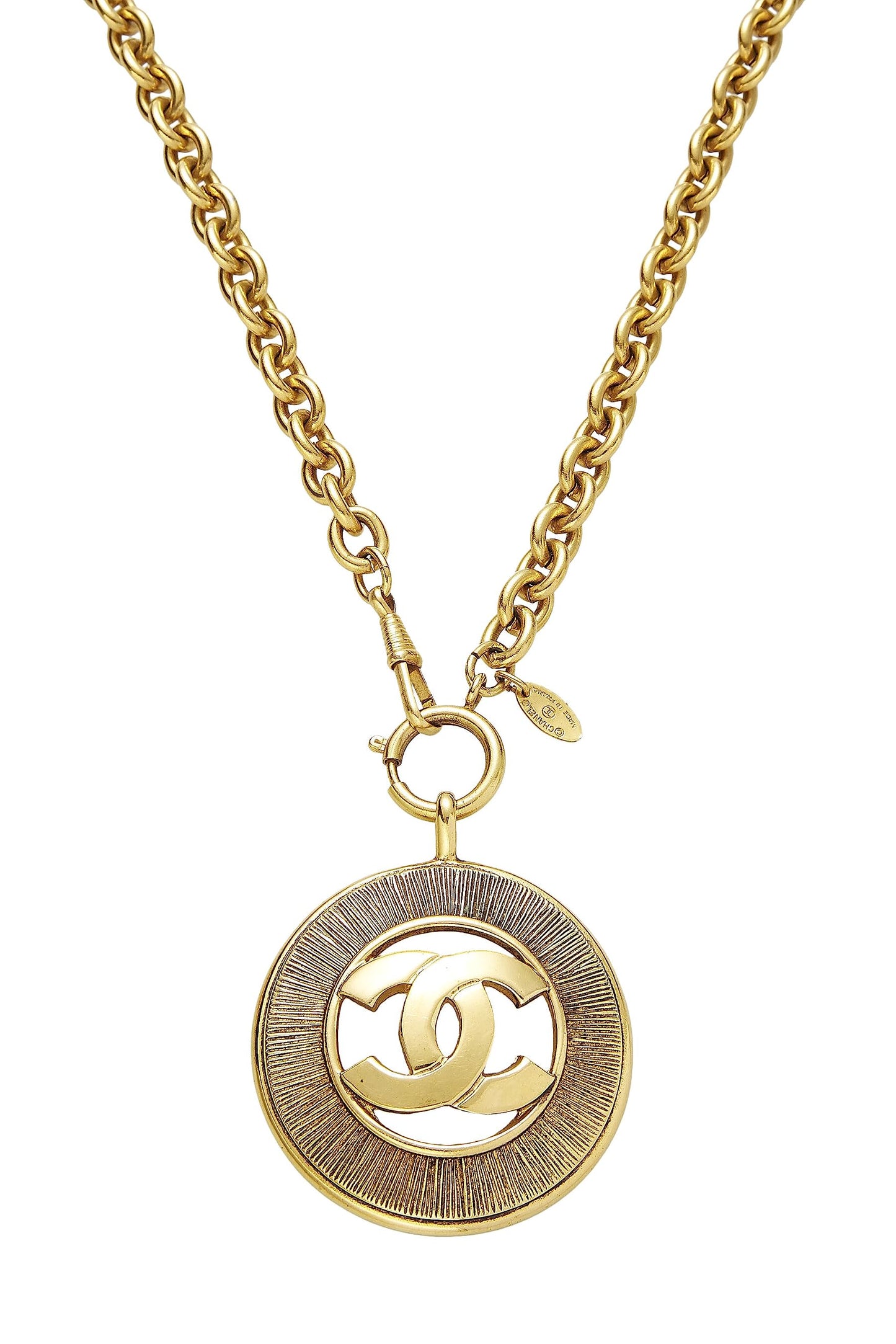 Chanel,  Gold 'CC' Sunburst Necklace Large, Gold