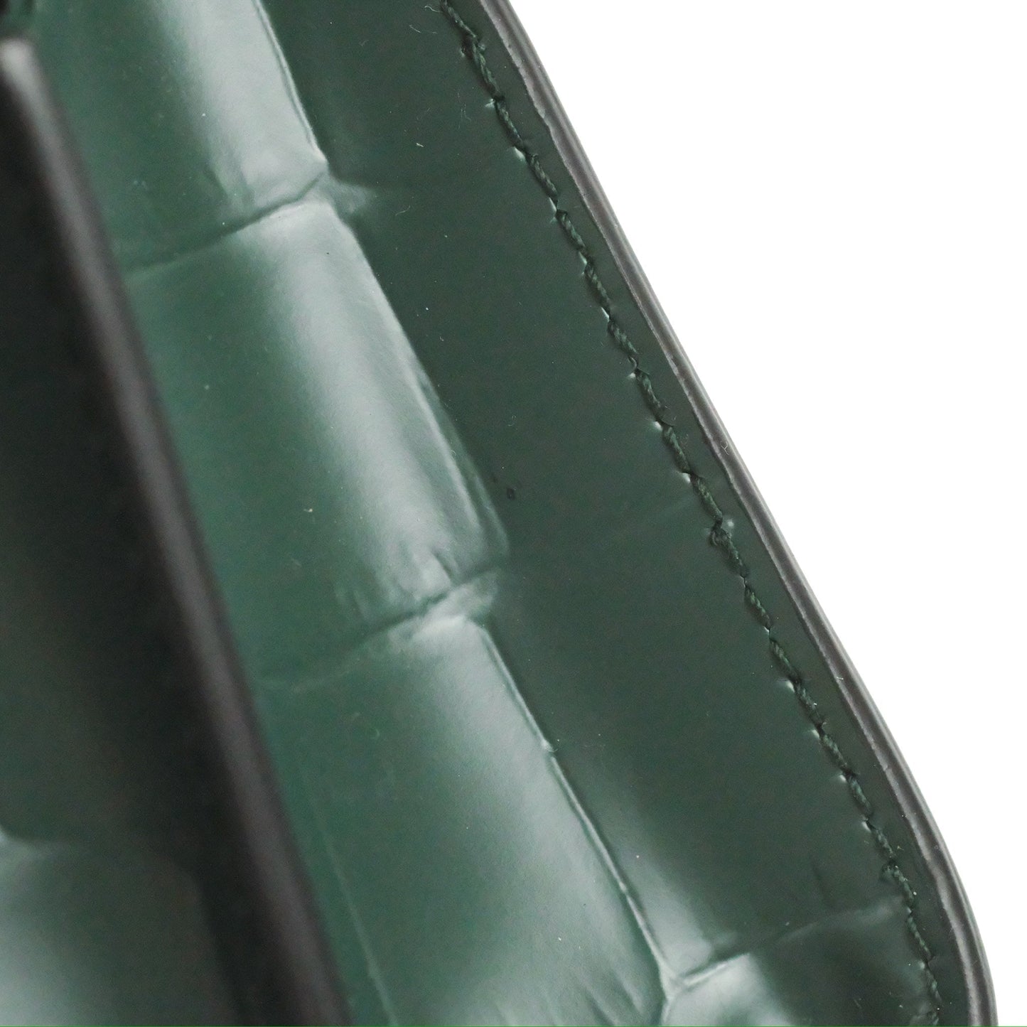 Balenciaga Mini Neo Classic City Bag Green Croc Embossed