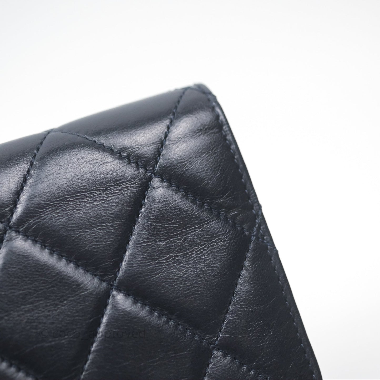 Chanel Golden Class Wallet on Chain WOC Navy Lambskin Gold Hardware
