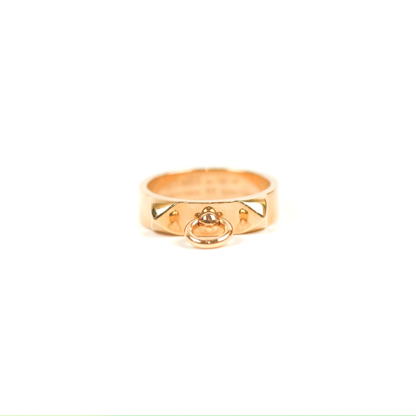 Hermes Collier de Chien Ring PM Rose Gold Size 55