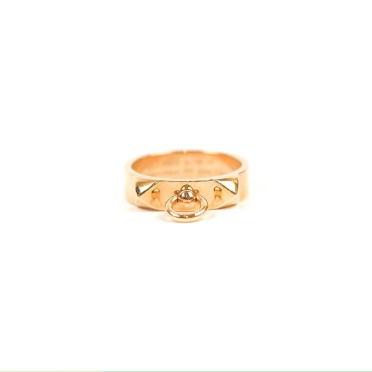 Hermes Collier de Chien Ring PM Rose Gold Size 55