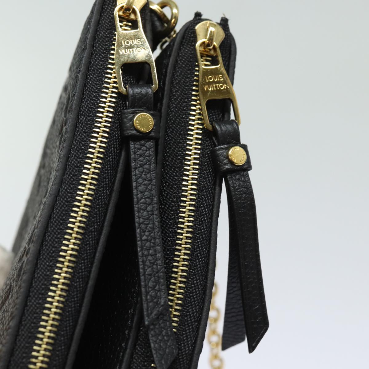 LOUIS VUITTON Monogram Empreinte Pochette Double Zip Bag M68568 LV 82076S