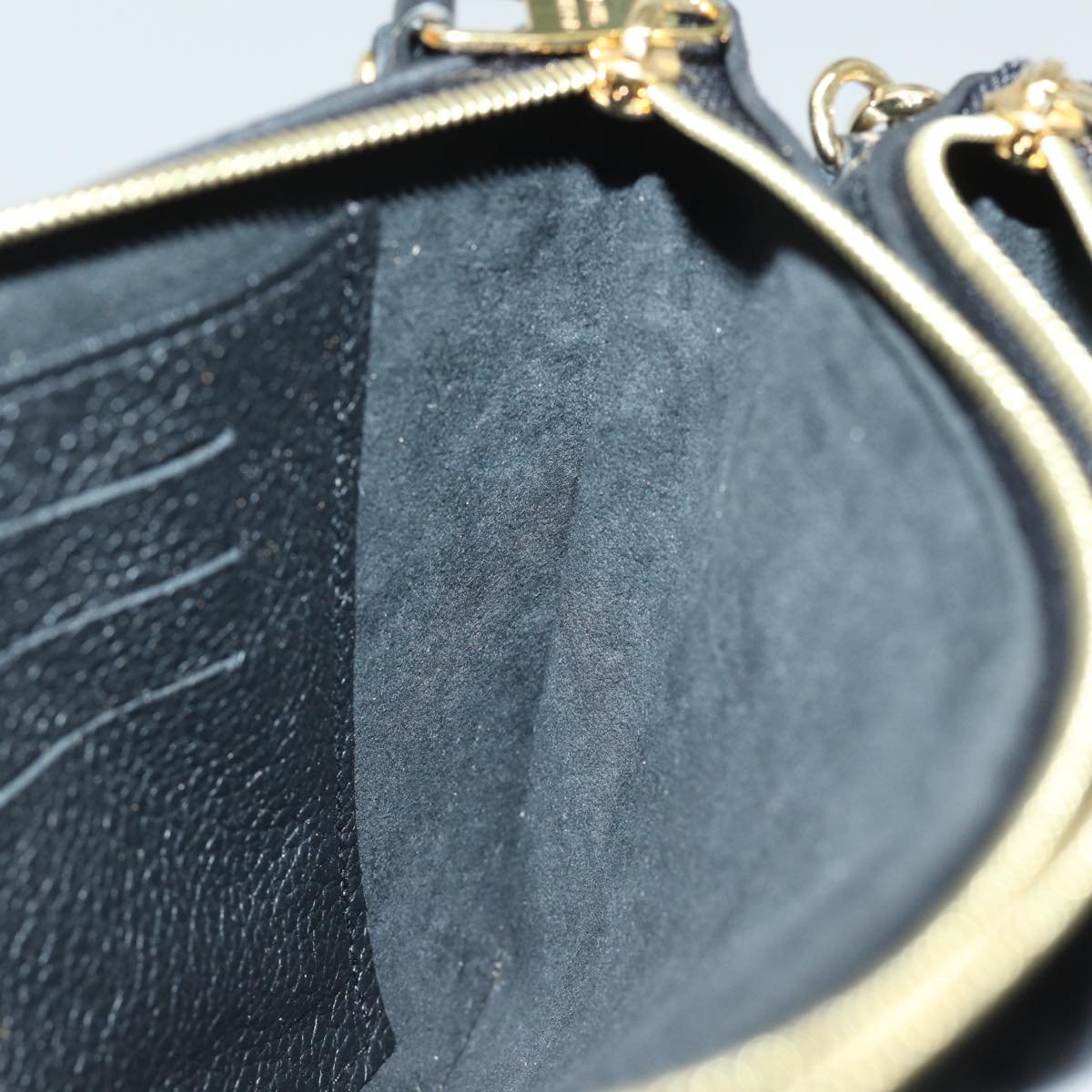 LOUIS VUITTON Monogram Empreinte Pochette Double Zip Bag M68568 LV 82076S