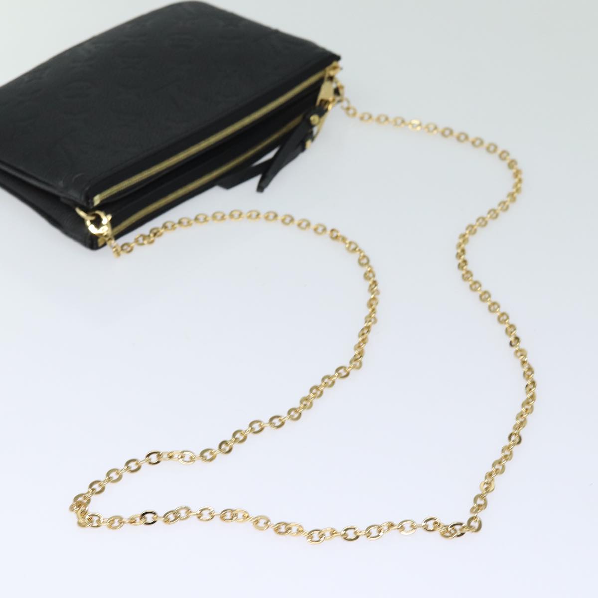 LOUIS VUITTON Monogram Empreinte Pochette Double Zip Bag M68568 LV 82076S