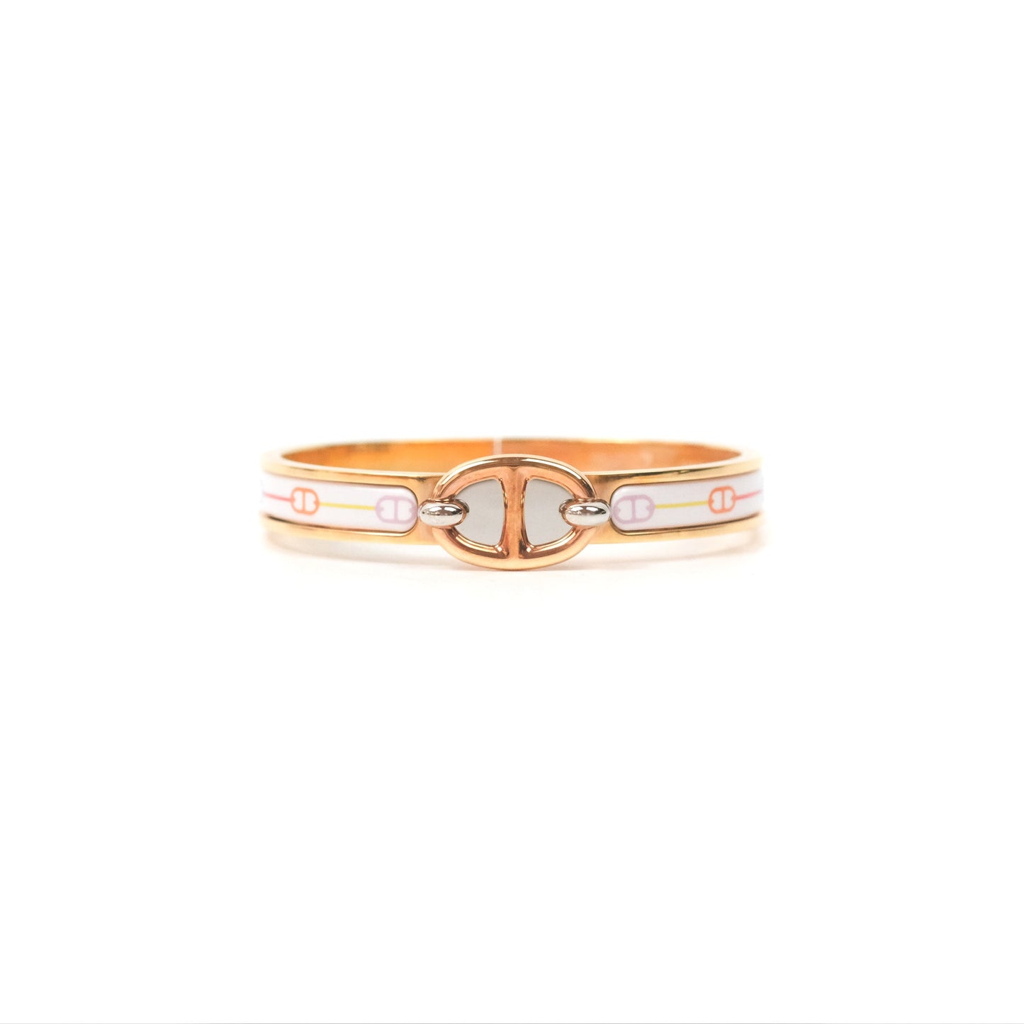 Hermès Mini Clic Chaine D'ancre Farandole Bracelet Pastel Acidulé Rose Gold Hardware
