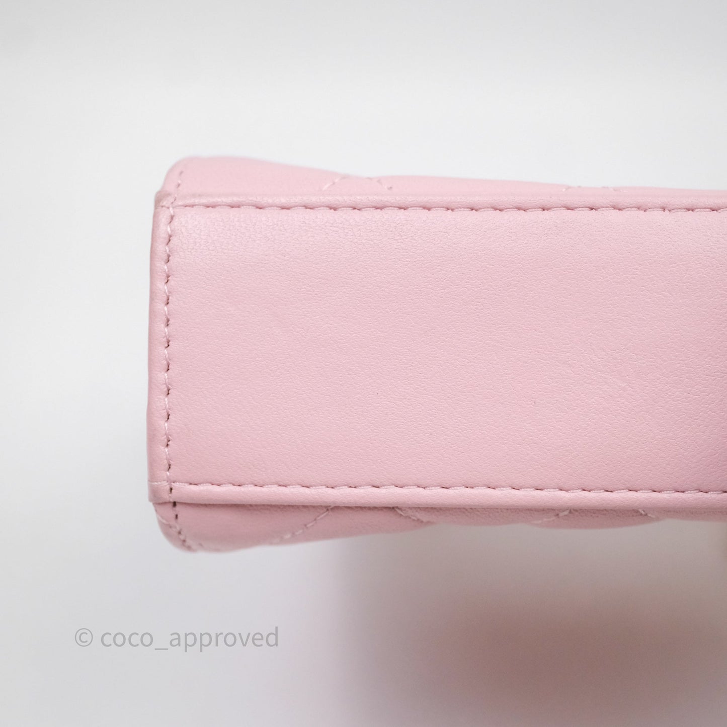 Chanel Mini Enamel Handle Clutch on Chain Pink Lambskin Gold Hardware
