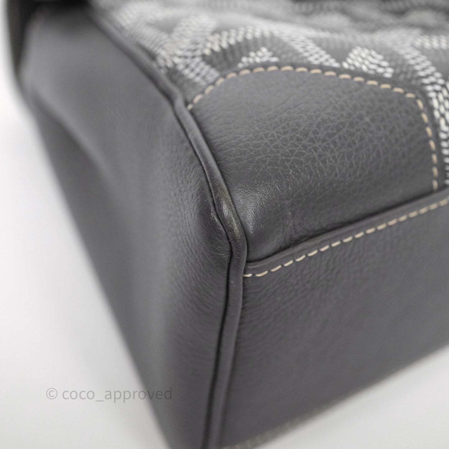 Goyard Saïgon Mini Bag Chevroches Calfskin Grey Silver Hardware