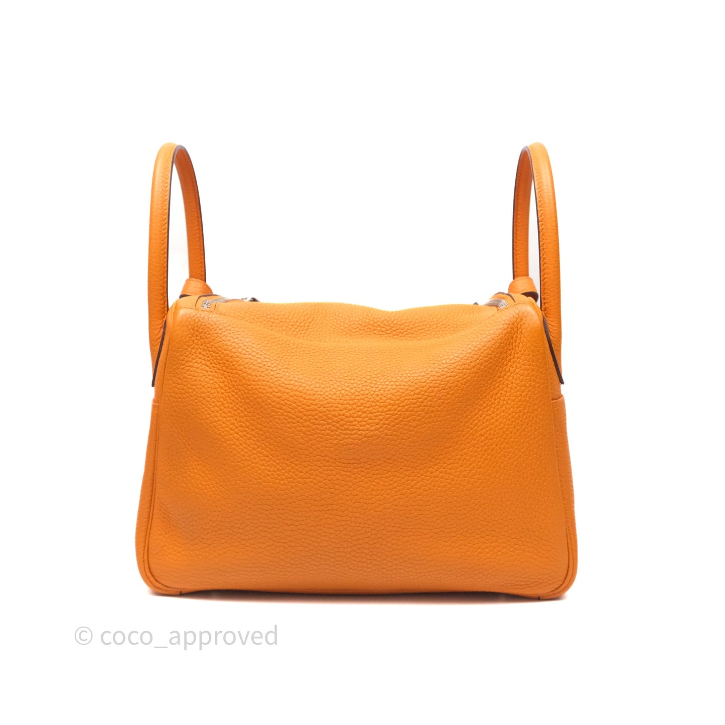 Hermès Lindy 30 Abricot I9 Clemence Palladium Hardware