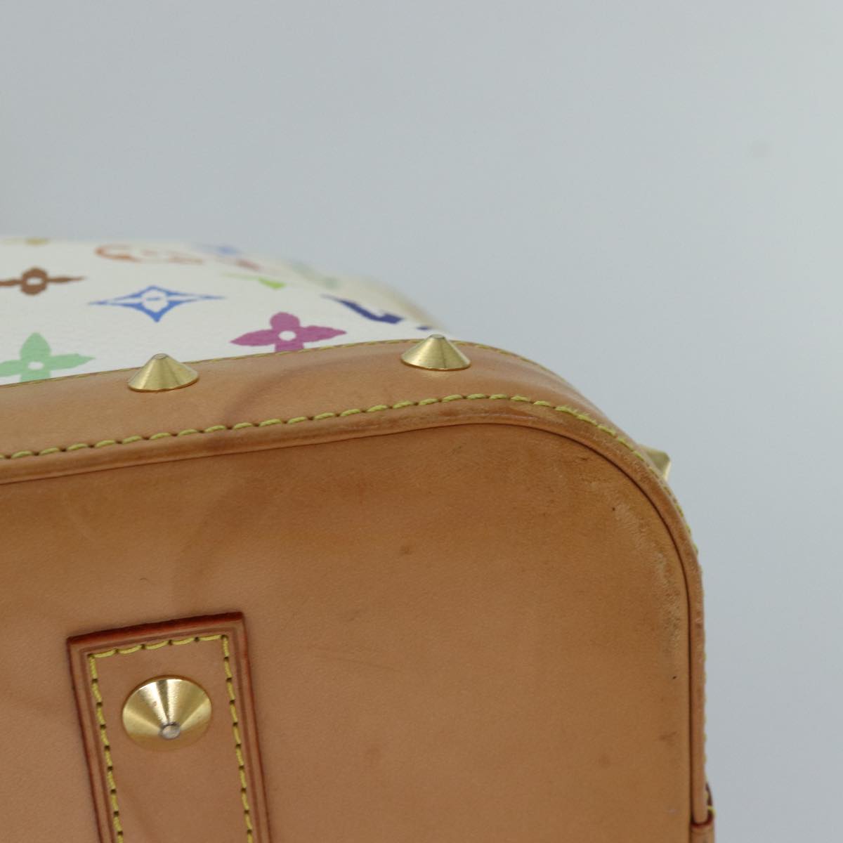 LOUIS VUITTON Monogram Multicolor Alma GM Hand Bag White M40441 LV 82126A