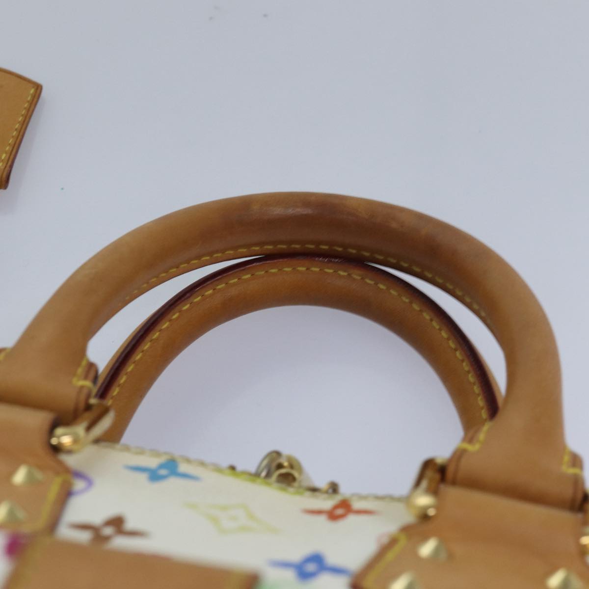 LOUIS VUITTON Monogram Multicolor Alma GM Hand Bag White M40441 LV 82126A