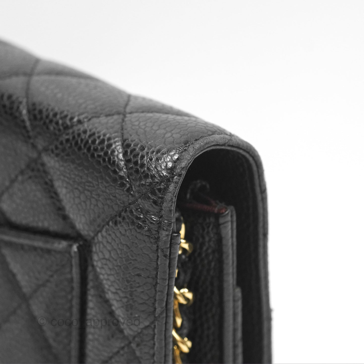 Chanel Quilted Classic Wallet On Chain WOC Black Caviar Gold Hardware