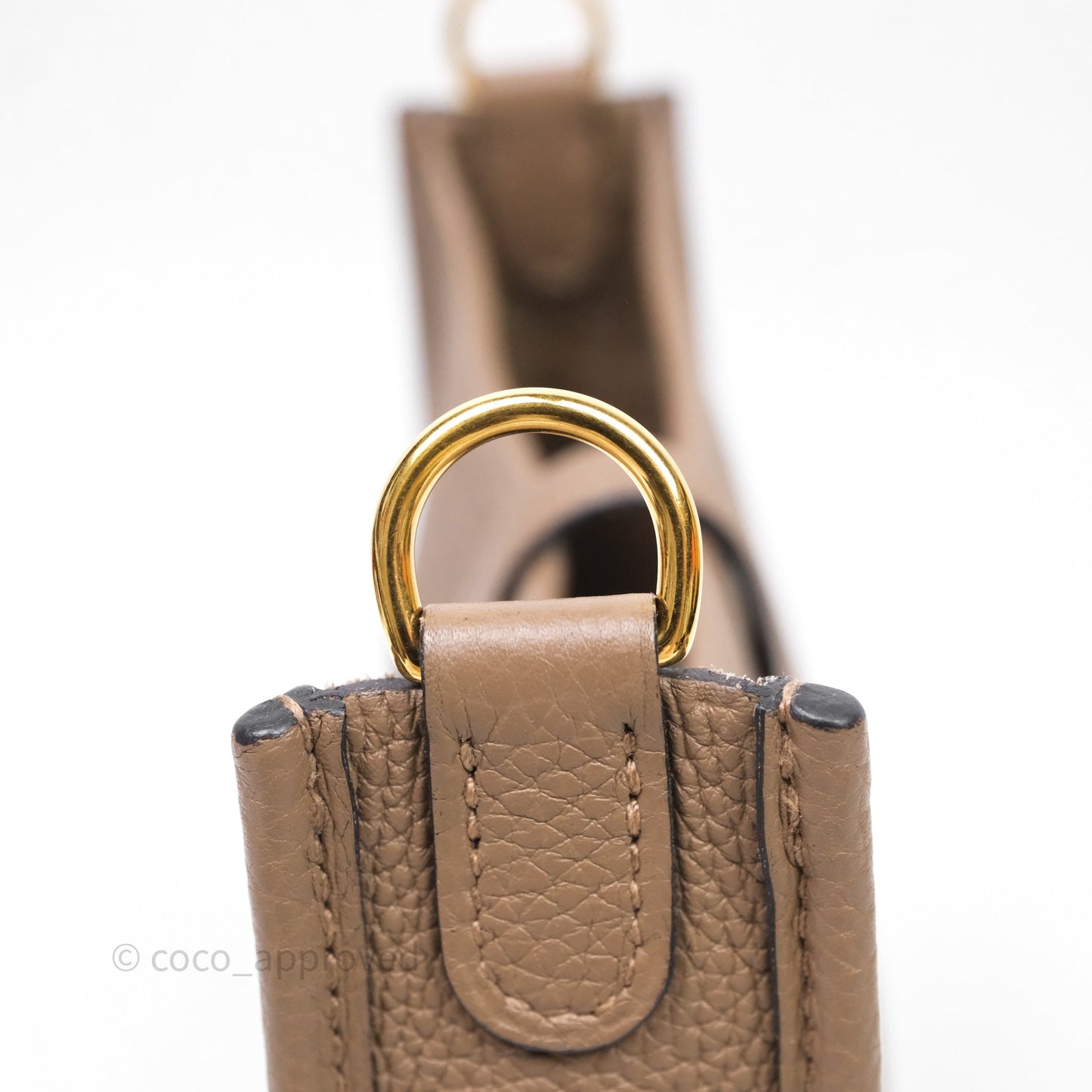 Hermès Mini Evelyne 16 Etoupe Clemence Gold Hardware