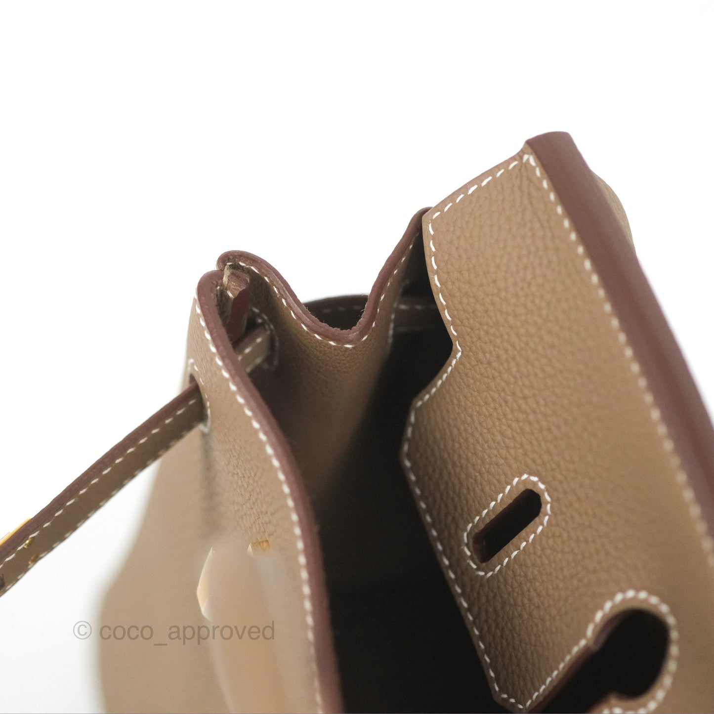 Hermes Birkin 25 Retourne Etoupe 18 Togo Gold Hardware