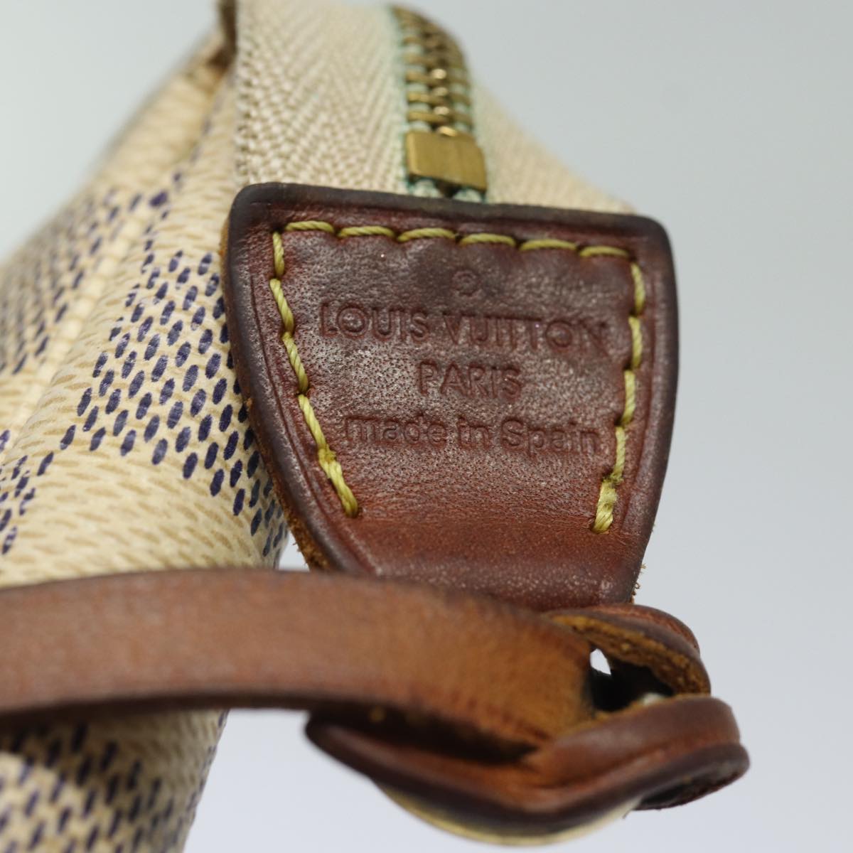 LOUIS VUITTON Damier Azur Pochette Accessoires Pouch N51986 LV 82139