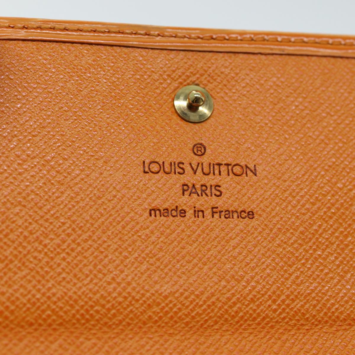 LOUIS VUITTON Epi Portefeuille Elise Wallet Orange Mandarin M6348H LV 82175
