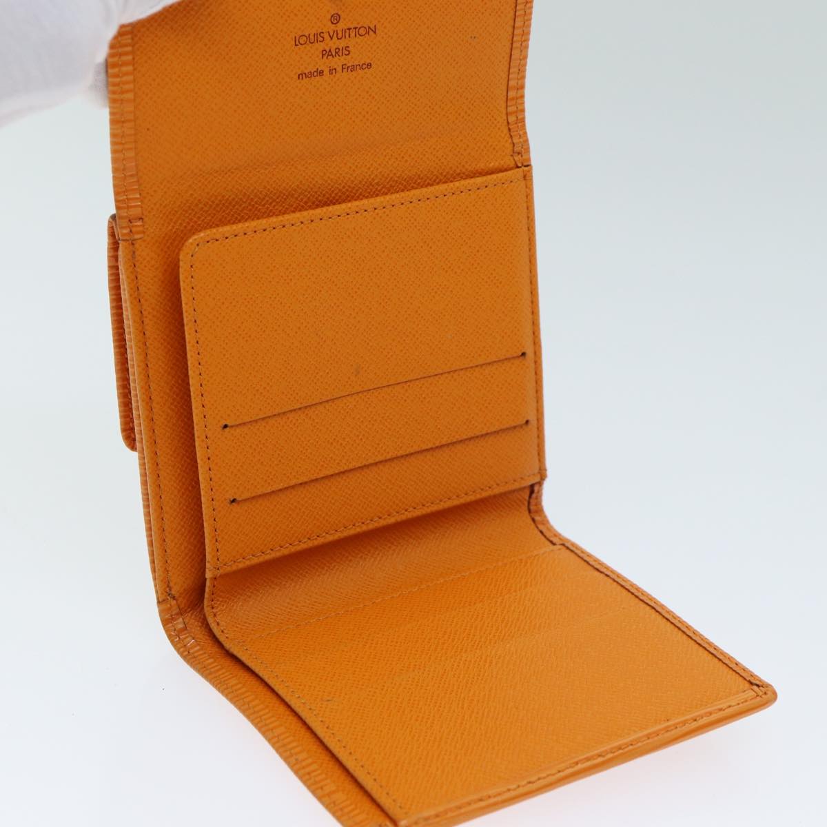 LOUIS VUITTON Epi Portefeuille Elise Wallet Orange Mandarin M6348H LV 82175