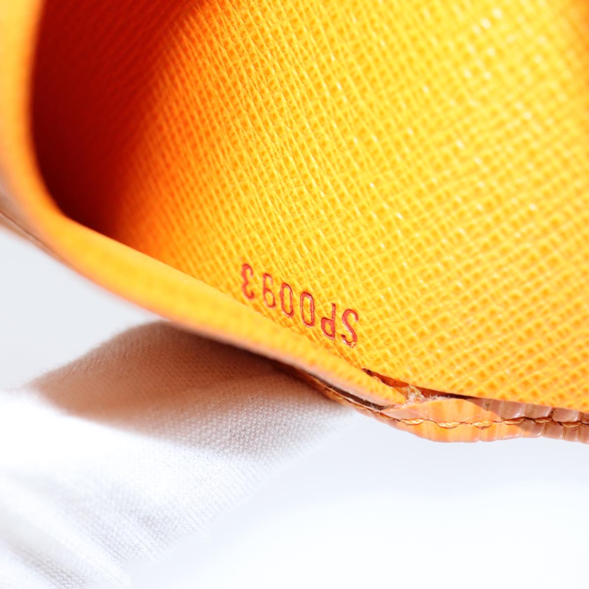 LOUIS VUITTON Epi Portefeuille Elise Wallet Orange Mandarin M6348H LV 82175