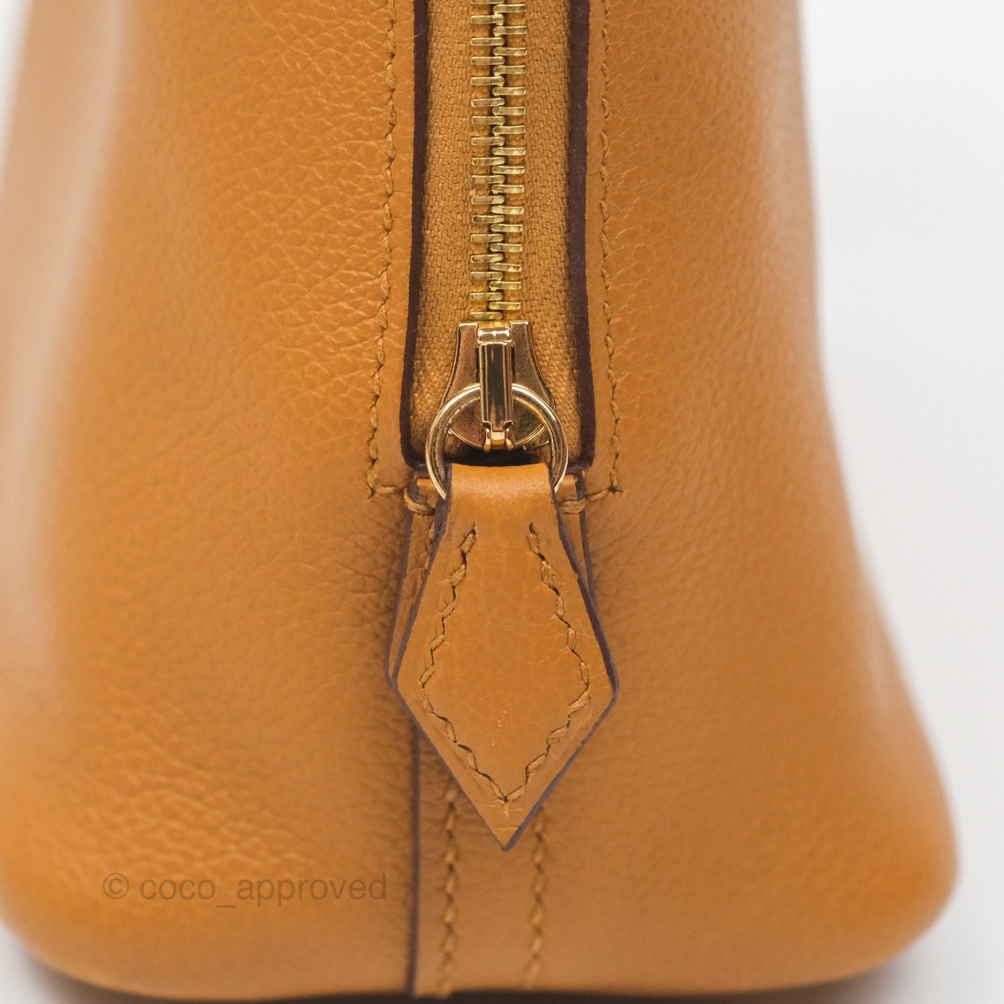 Hermès Bolide Mini 1923 Evercolor Caramel 28/ Mauve Pale 09 Gold Hardware