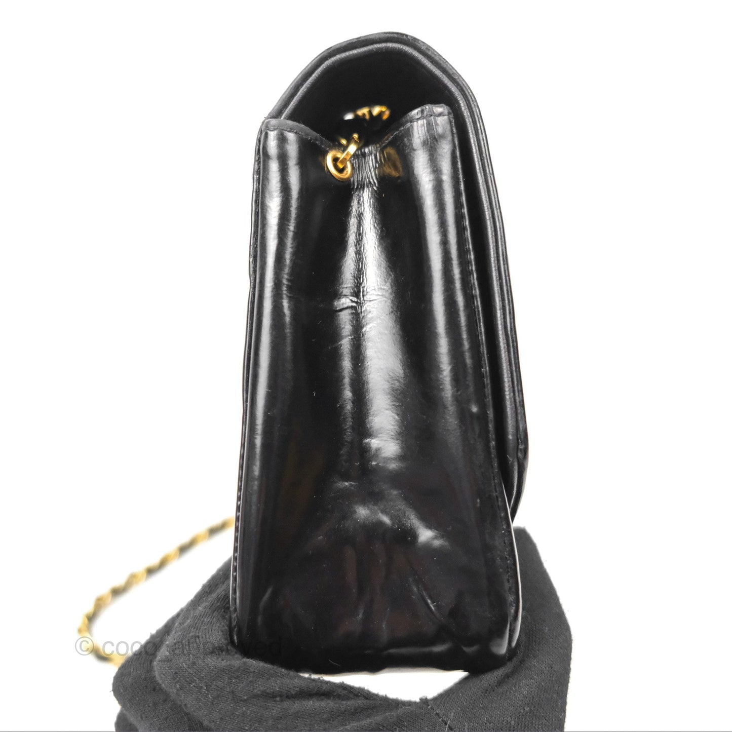 Chanel Vintage Quilted Medium Classic Diana Flap Bag Black 24K Gold Hardware