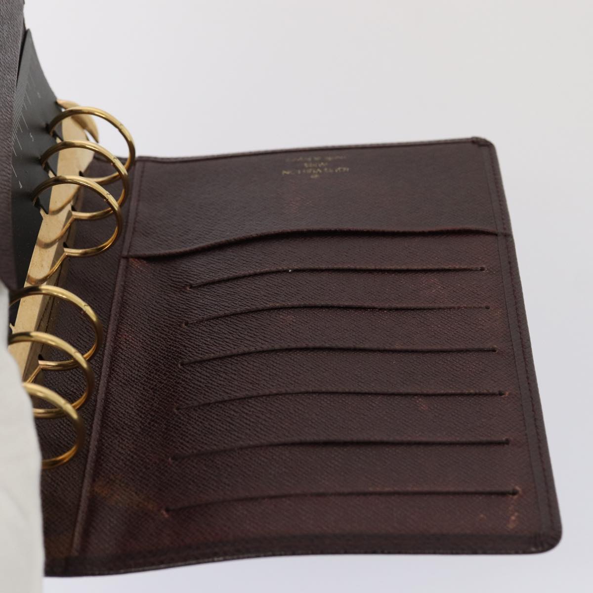 LOUIS VUITTON Taiga Leather Agenda MM Day Planner Cover Acajou R20416 82186