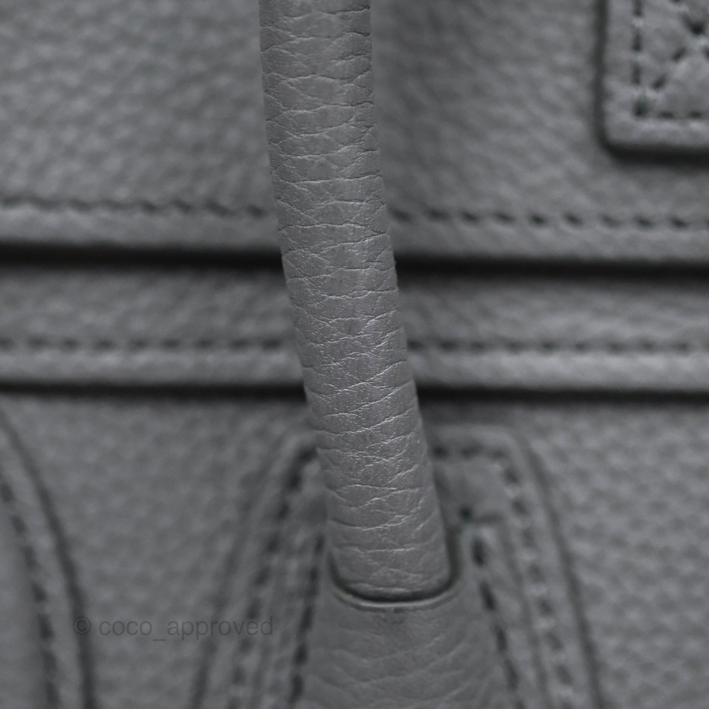 Celine Nano Luggage Bag Grey Drummed Calfskin