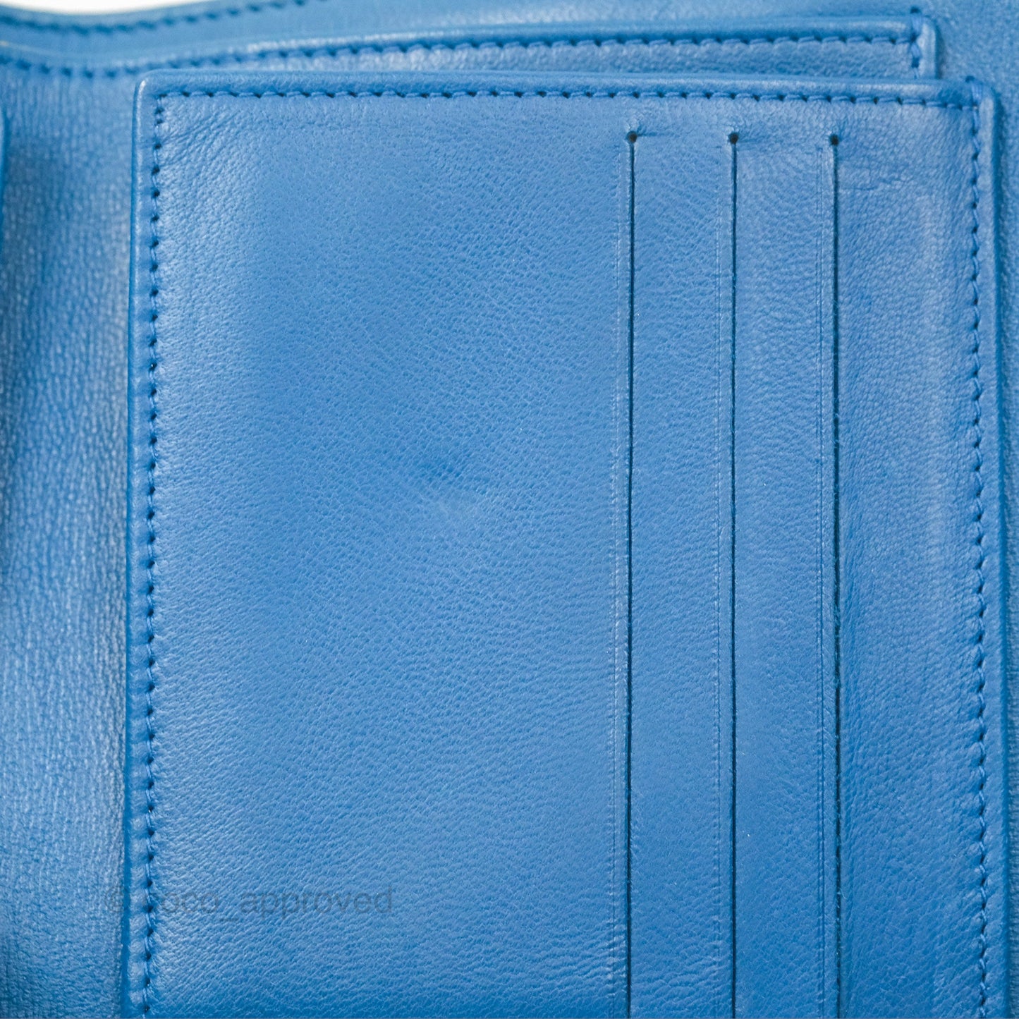 Chanel Classic Short Flap Wallet Blue Lambskin Gold Hardware