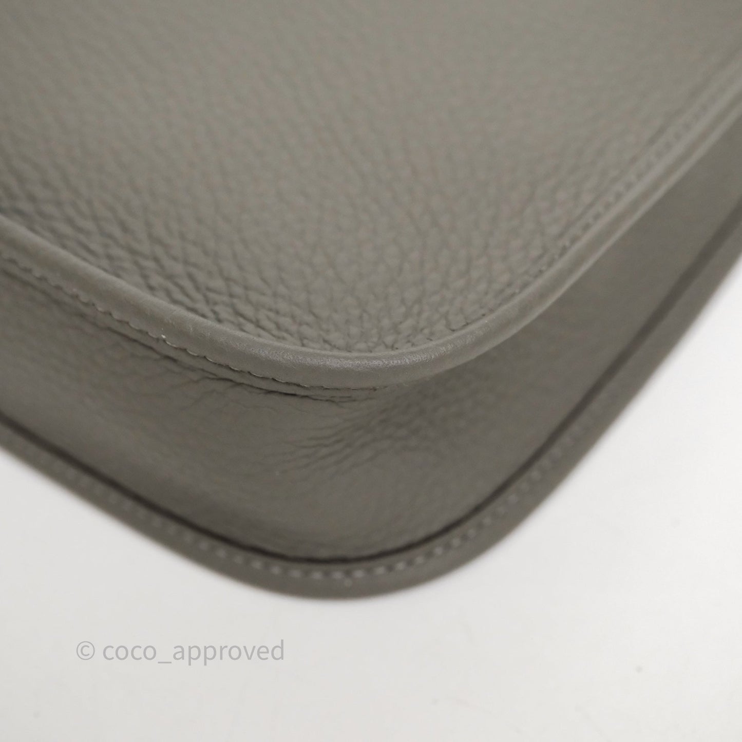 Hermès Mini Evelyne 16 Gris Meyer 0L Clemence Palladium Hardware