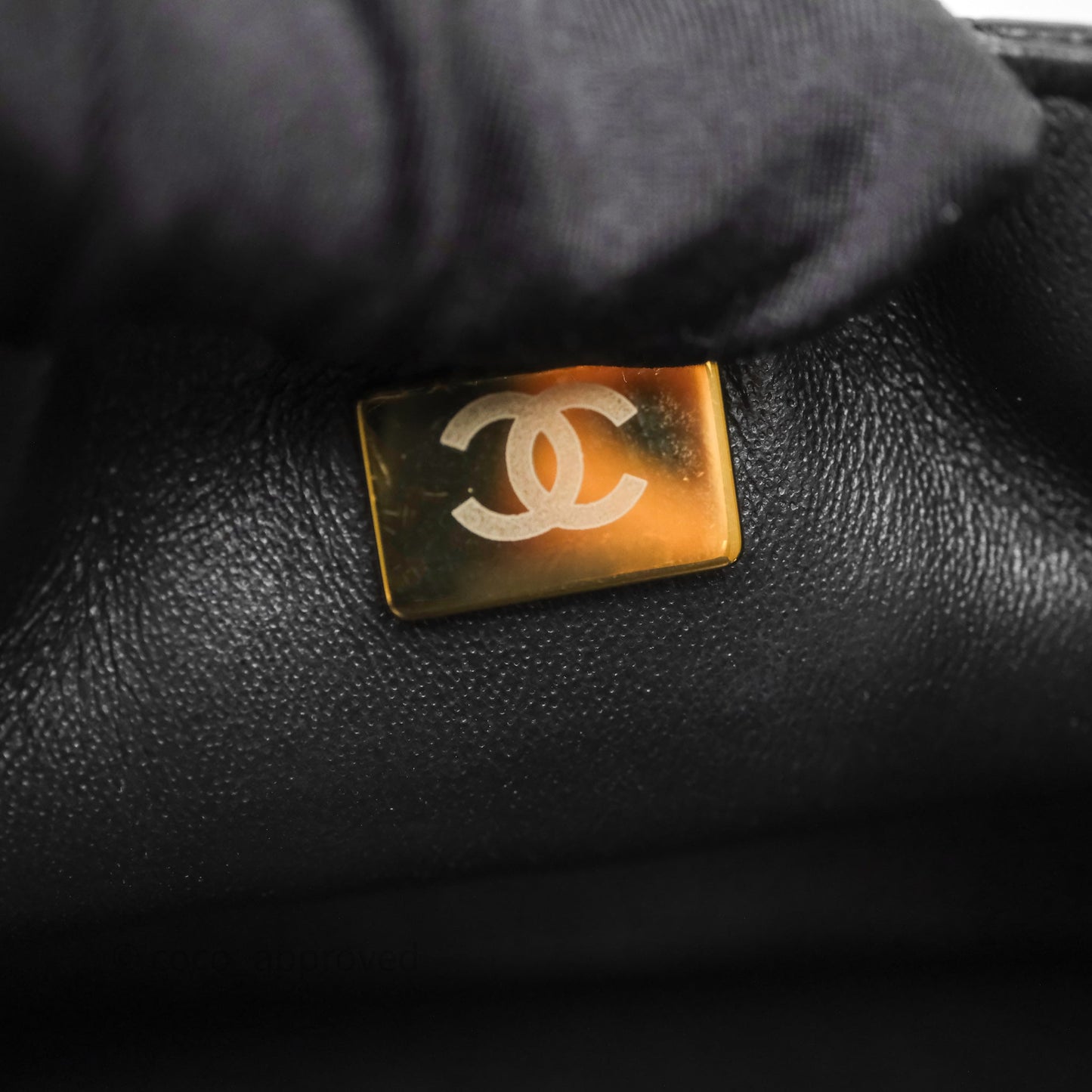 Chanel Mini Square Quilted Black Lambskin Gold Hardware
