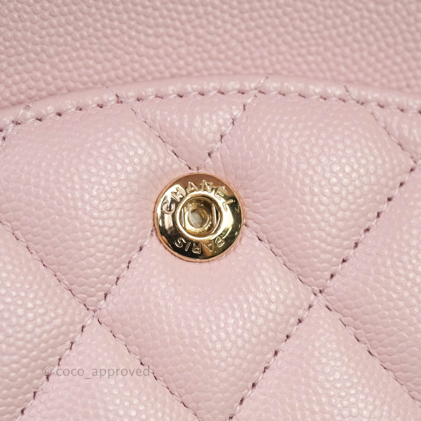 Chanel M/L Medium Double Flap Bag Lilac Rose Clair Caviar Gold Hardware 21S