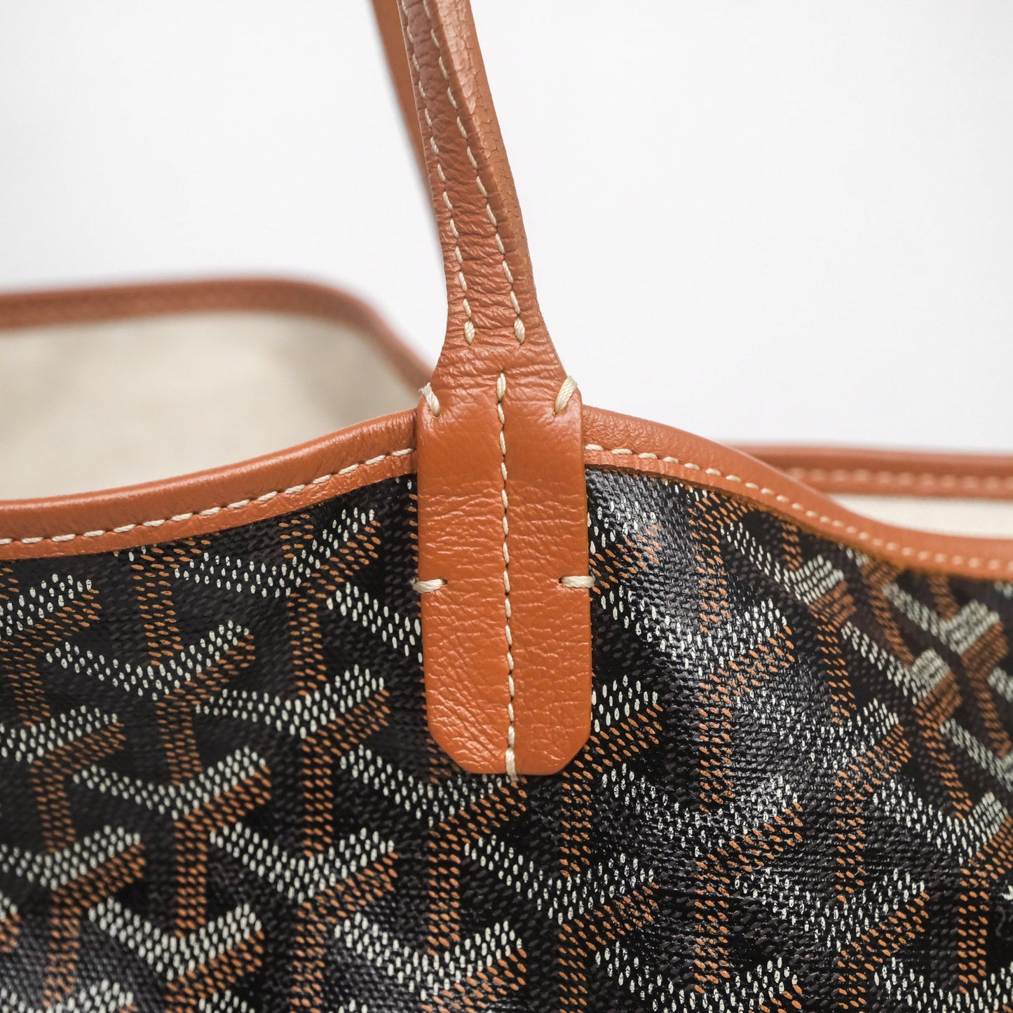 Goyard Saint Louis Tote Bag GM Black/Tan