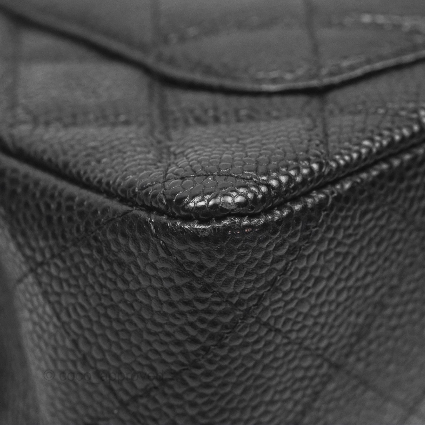 Chanel Mini Rectangular Flap Quilted Black Caviar Silver Hardware