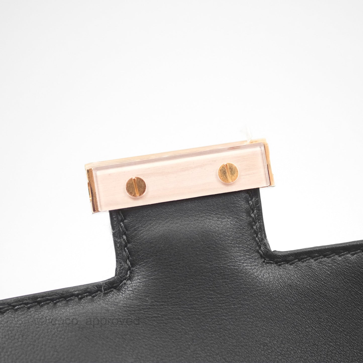 Hermès Constance Mini 18cm Noir 89 Ostrich Rose Gold Hardware