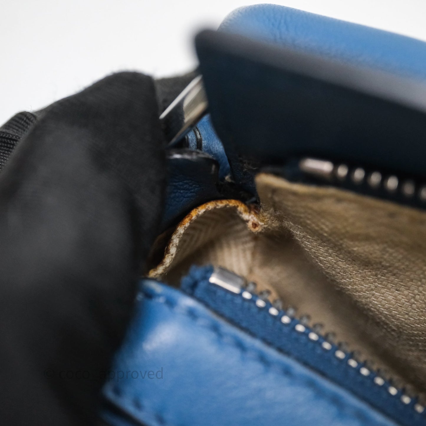 Loewe Mini Puzzle Bag Blue Calfskin