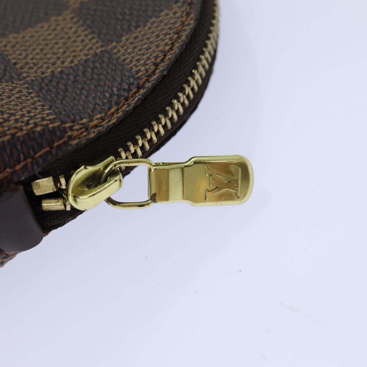 LOUIS VUITTON Damier Ebene Pochette Cosmetic PM Pouch N47516 LV 82355