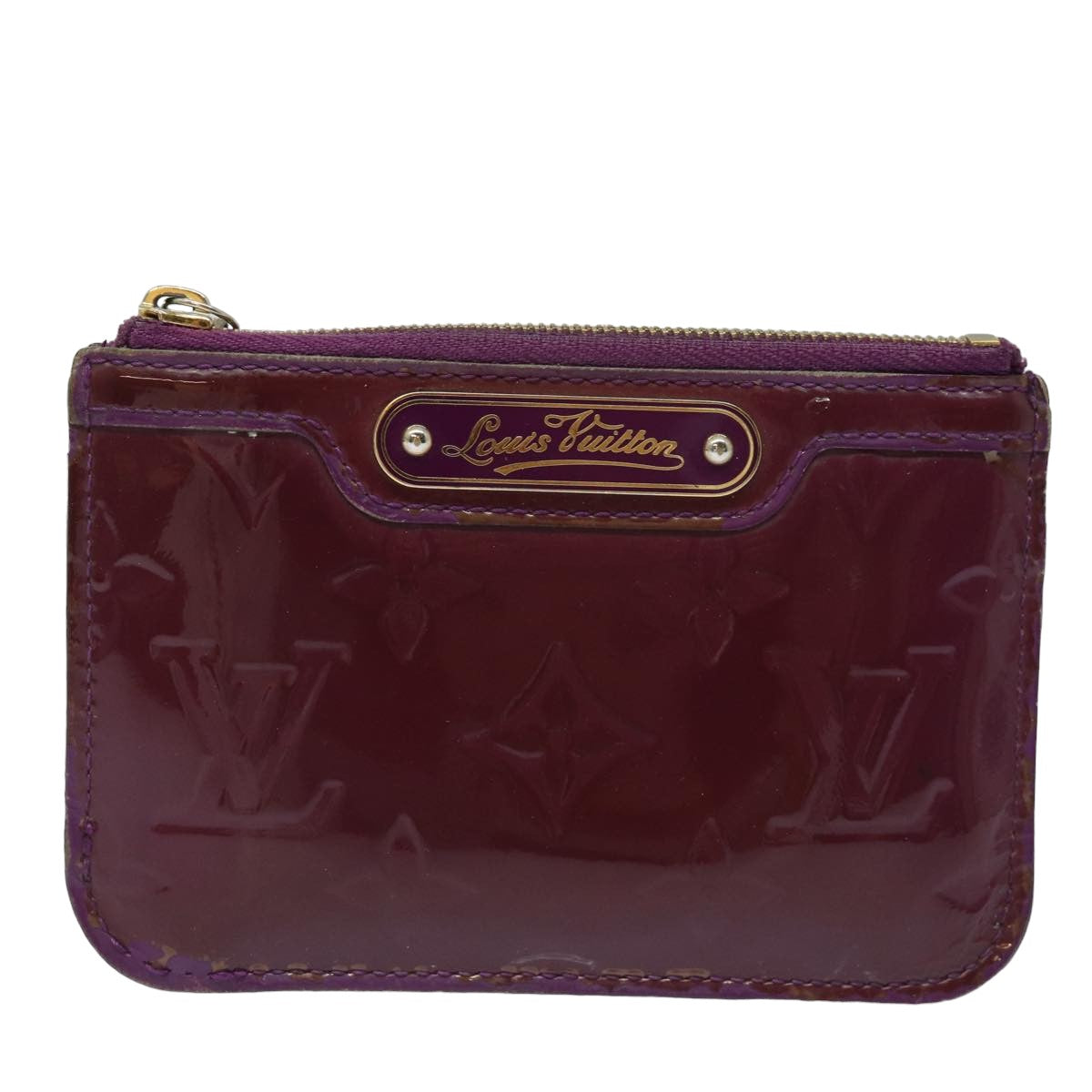 LOUIS VUITTON Vernis Pochette ClesNM Coin Purse Amethyst M90145 LV 82357
