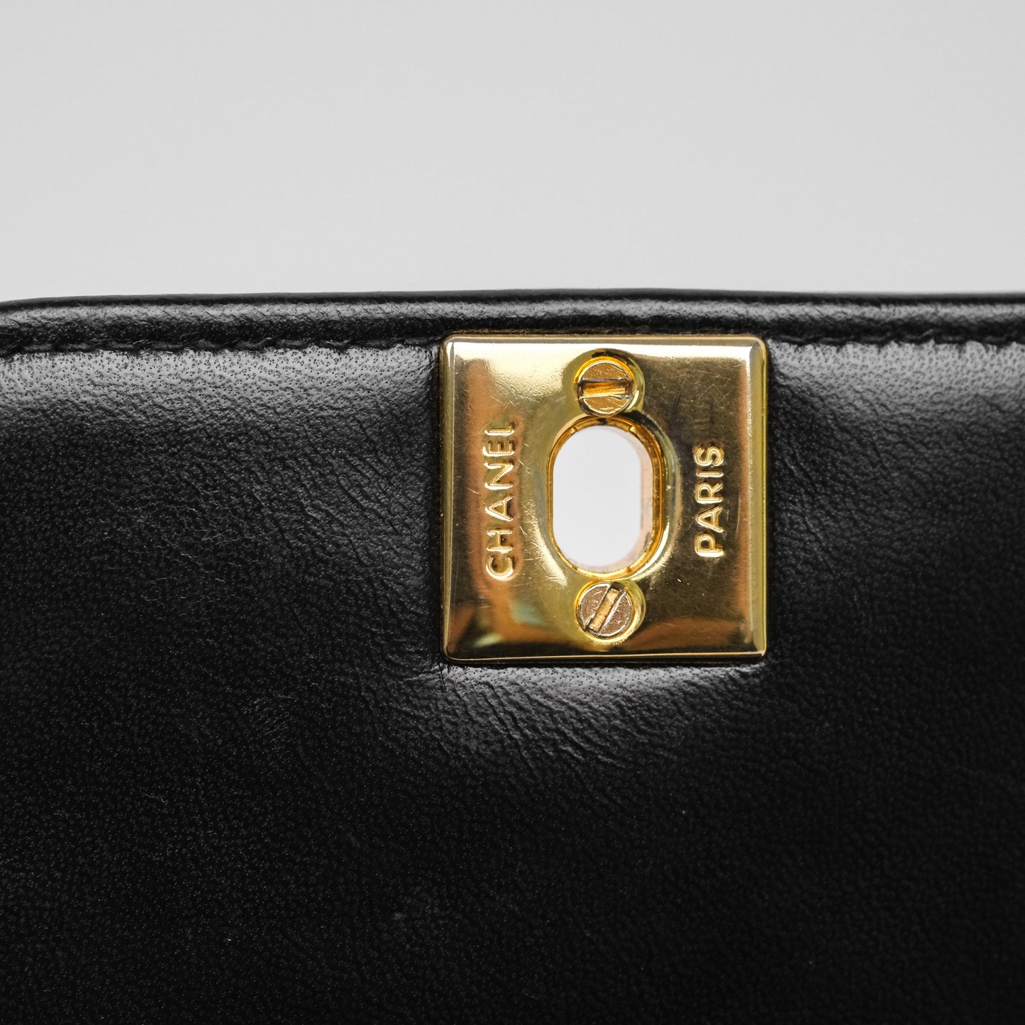 Chanel Vintage Small Diana Flap Black Lambskin 24K Gold Hardware