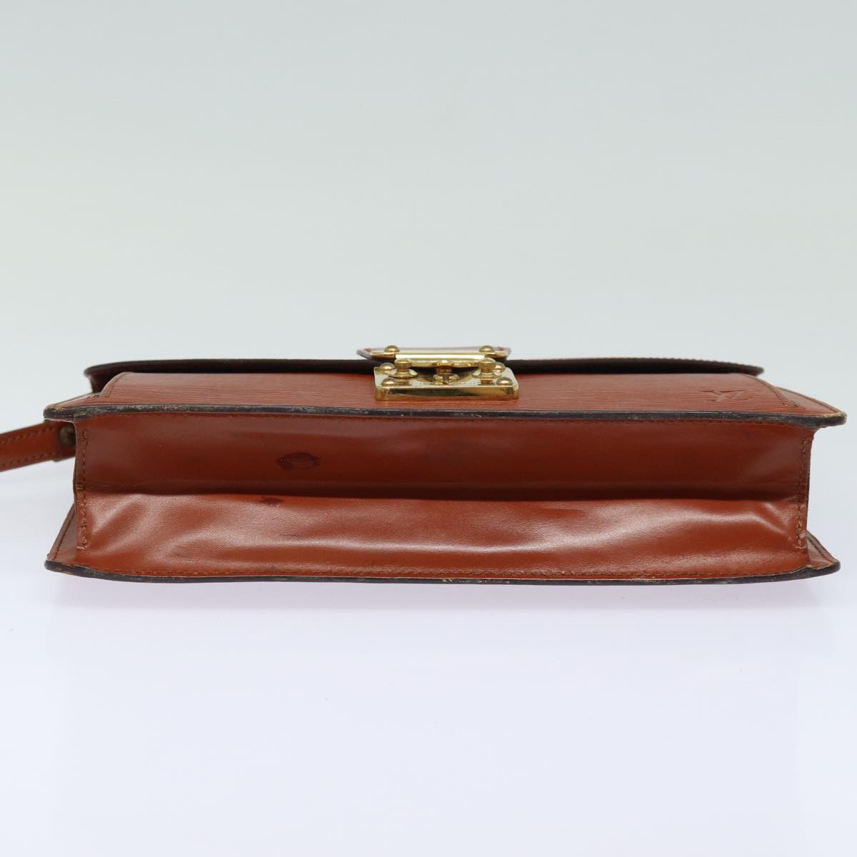 LOUIS VUITTON Epi Serie Dragonne Hand Bag Brown Zipang gold M52618 LV 82378