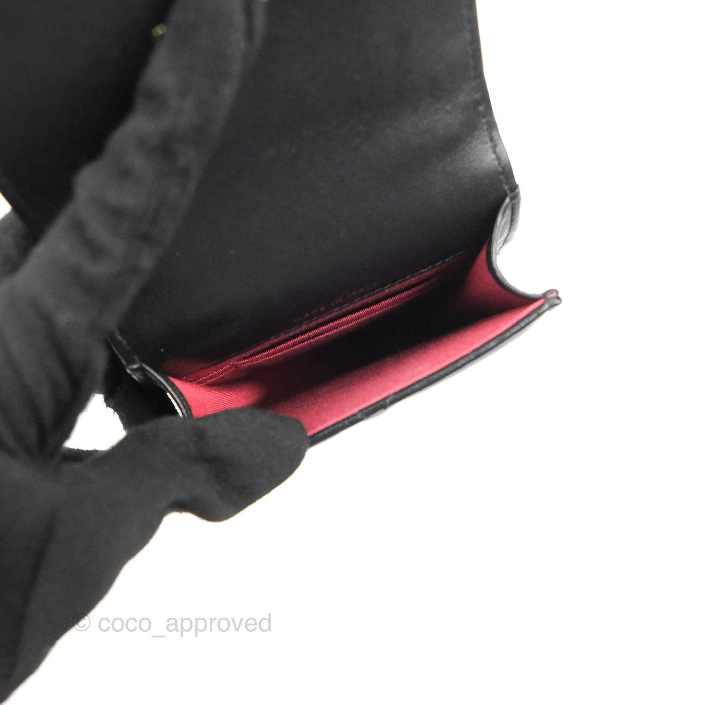 Chanel 19 Phone Holder Black Mixed Hardware