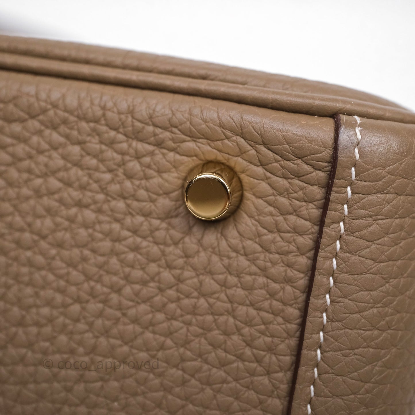Hermès Mini Lindy 20 Etoupe 18 Clemence Gold Hardware