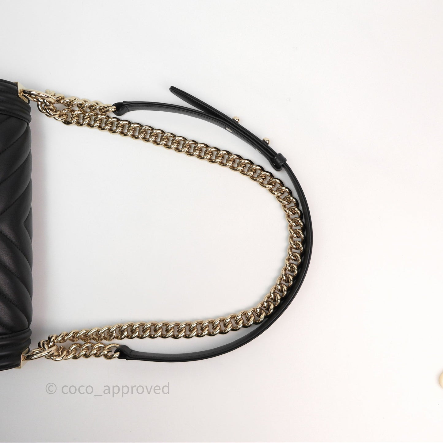 Chanel Medium Boy Chevron Black Calfskin Gold Hardware