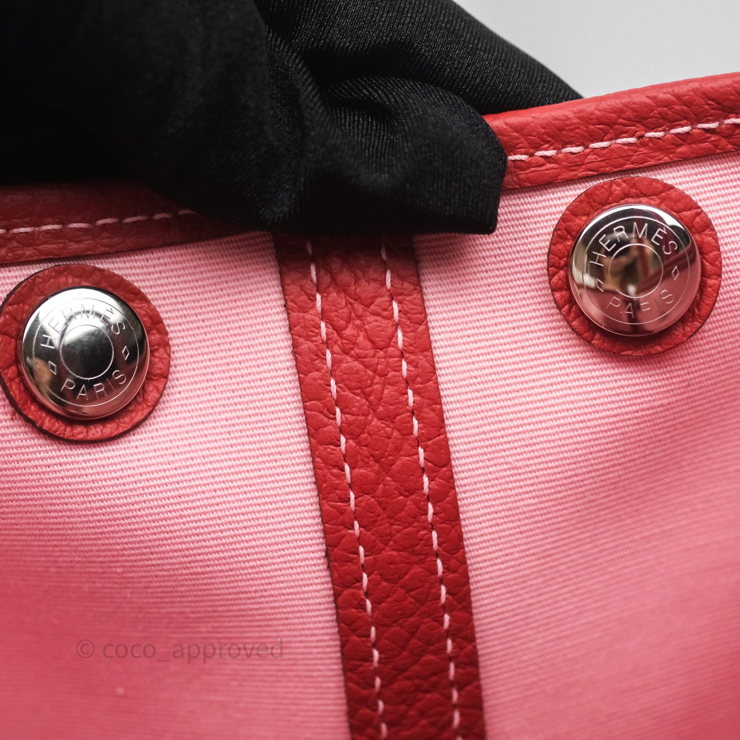 Hermès Garden Party 30 Canvas Rose Sakura 3Q/ Rouge Duchesse 2V