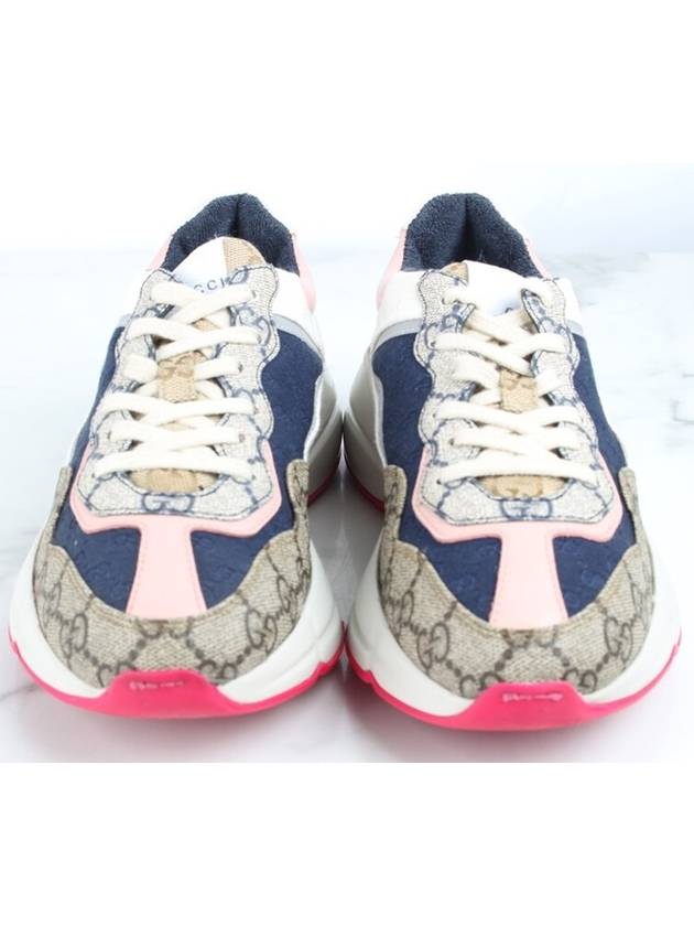 Luxury Gucci Trending 2025 Pink sole Rhyton sneakers 35 220