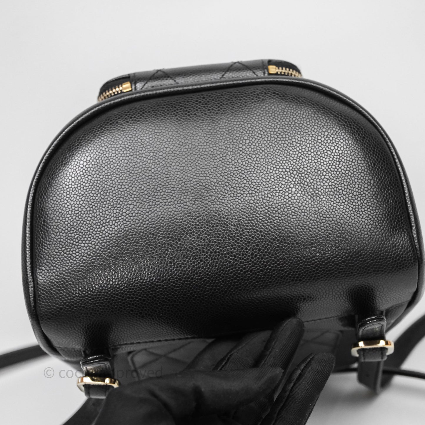 Chanel Quilted Mini Business Affinity Backpack Black Caviar Gold Hardware