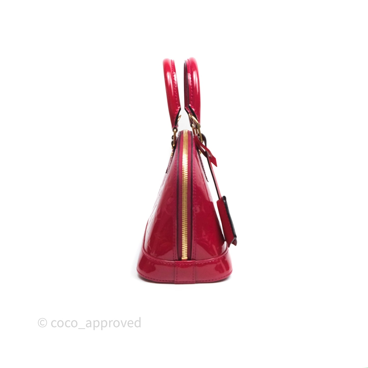 Louis Vuitton Alma BB Red Patent Gold Hardware