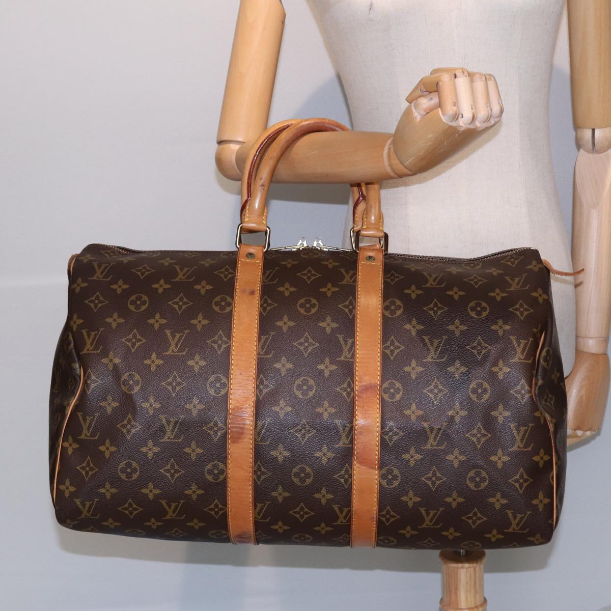 LOUIS VUITTON Monogram Keepall 45 Boston Bag M41428 LV 82463