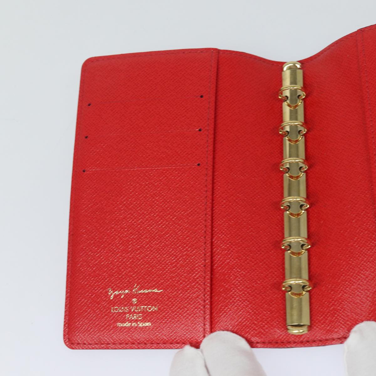 LOUIS VUITTON Yayoi Kusama Agenda PM Day Planner Cover Red R21132 LV 82481